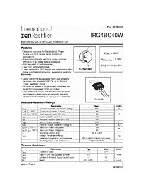 DataSheet IRG4BC40W pdf