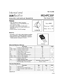 DataSheet IRG4PC30F pdf