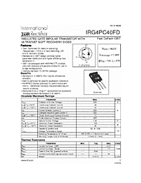 DataSheet IRG4PC40FD pdf