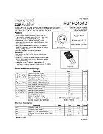 DataSheet IRG4PC40KD pdf