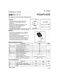 DataSheet IRG4PC40W pdf