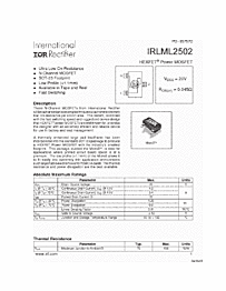 DataSheet IRLML2502 pdf