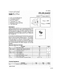 DataSheet IRLML6402 pdf