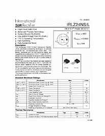 DataSheet IRLZ24NL pdf