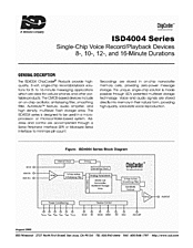 DataSheet ISD4004 pdf