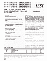 DataSheet IS61SF51218T pdf