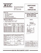 DataSheet KBPC25xxS pdf