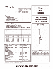 DataSheet SR50x pdf