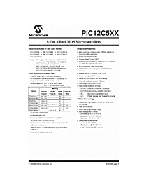 DataSheet PIC12C508A-04 pdf