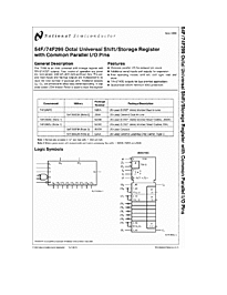 DataSheet 74F299 pdf