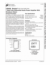 DataSheet LM4898 pdf