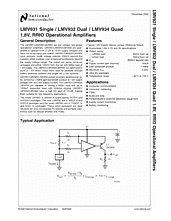 DataSheet LMV931 pdf