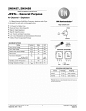DataSheet 2N5458 pdf