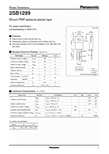 DataSheet 2SB1299 pdf