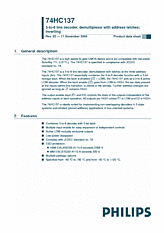 DataSheet 74HC137 pdf