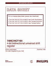 DataSheet 74HC194 pdf