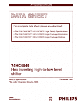 DataSheet 74HC4049 pdf