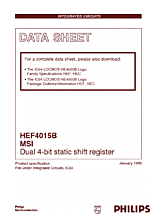 DataSheet HEF4015B pdf