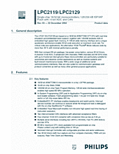 DataSheet LPC2119 pdf