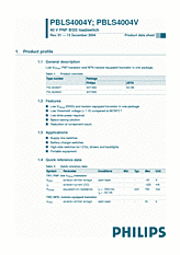 DataSheet PBLS4004V pdf