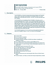 DataSheet SC16C2550 pdf