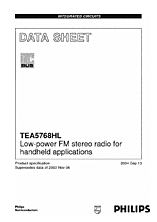 DataSheet TEA5768HL pdf