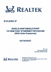 DataSheet RTL8201CP pdf