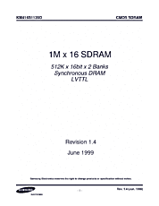 DataSheet KM416S1120D pdf