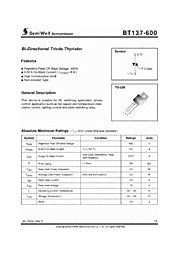 DataSheet BT137-600 pdf