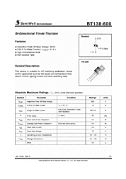 DataSheet BT138-600 pdf