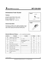 DataSheet BT139-600 pdf