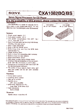 DataSheet CXA1082BQ pdf