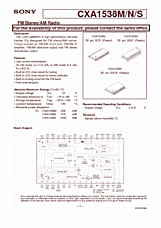 DataSheet CXA1538M pdf