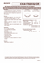 DataSheet CXA1782CQ pdf