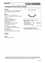 DataSheet CXA1992BR pdf