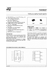 DataSheet 74VHC27MTR pdf