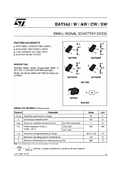 DataSheet BAT54W pdf