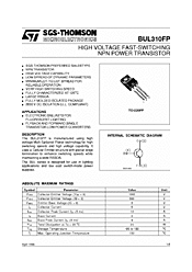 DataSheet BUL310FP pdf