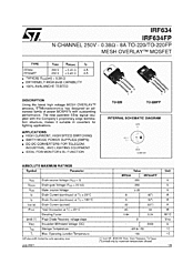 DataSheet IRF634 pdf