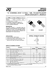 DataSheet IRF640 pdf