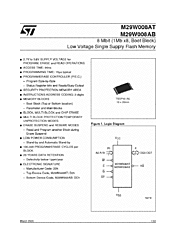 DataSheet M29W008AT pdf