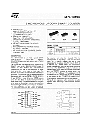 DataSheet M74HC193 pdf