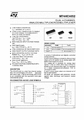 DataSheet M74HC4052 pdf