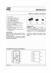 DataSheet M74HC4075 pdf