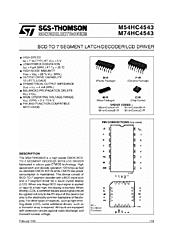 DataSheet M74HC4543 pdf