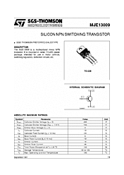 DataSheet MJE13009 pdf