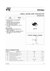 DataSheet PZT3904 pdf