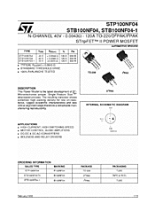 DataSheet STB100NF04 pdf