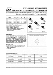 DataSheet STB14NK50Z pdf