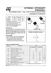 DataSheet STB4NC60-1 pdf